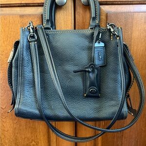 Coach Dark Leather Satchel